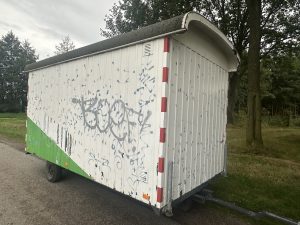 Metalen drie wieler opslag wagen w7