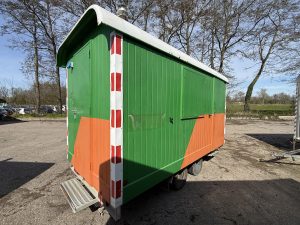 Houten tandemas snelverkeer schaftwagen